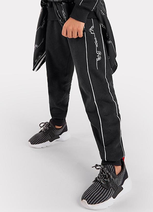 Tigor T Tigre - Calça Moletom Masculina Infantil Preto