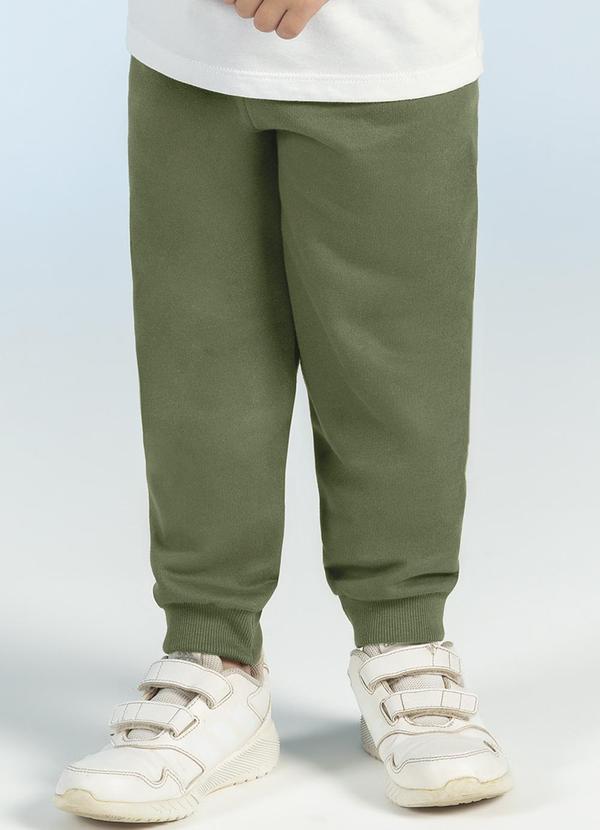 Cativa Kids - Calça Tradicional em Moletom Infantil Verde