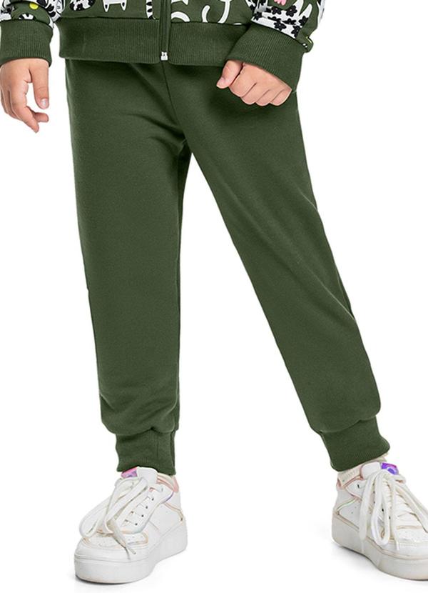 Bee Loop - Calça Unissex em Moletom Verde