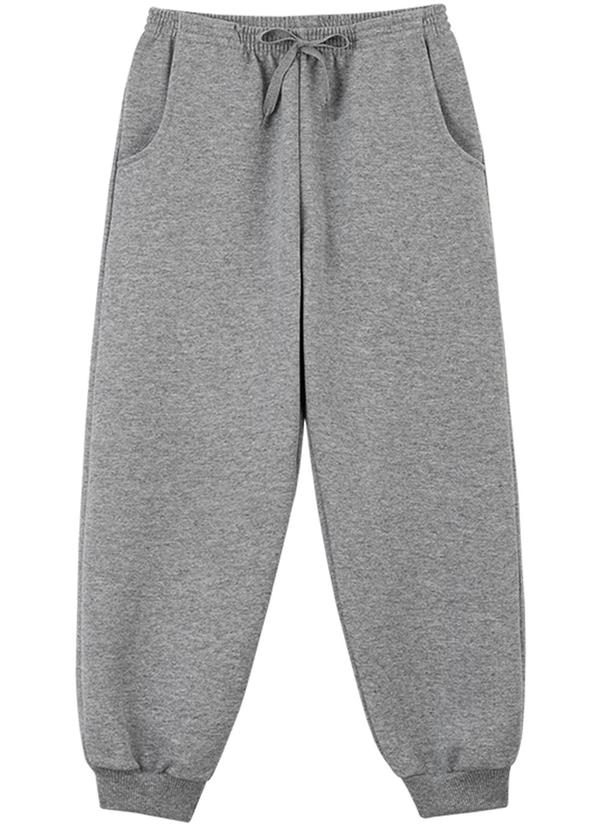 Lik Kids - Calça Avulsa em Moletom 2 Cabos Cinza