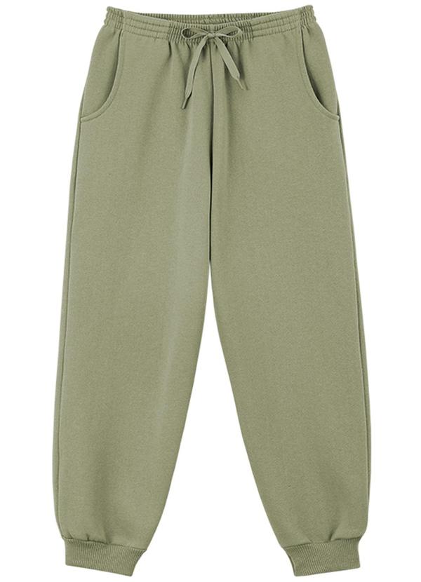 Lik Kids - Calça Avulsa em Moletom 2 Cabos Verde