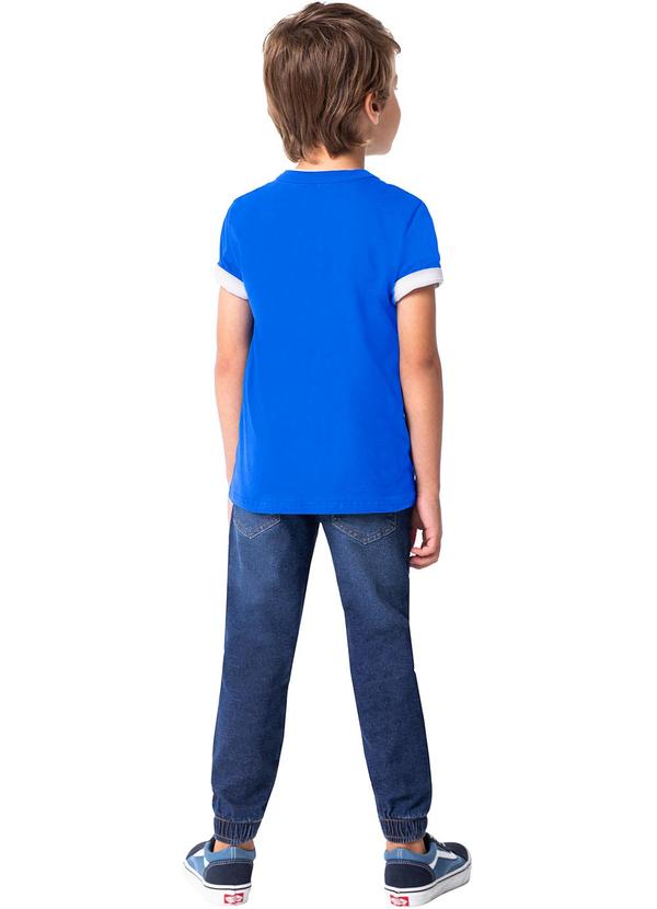 Malwee Kids - Calça Azul Escuro Jogger Jeans Menino 4