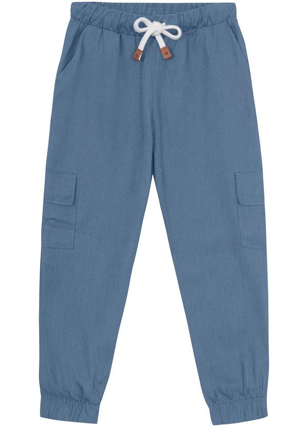 Carinhoso - Calça Azul Jogger Cargo Menino