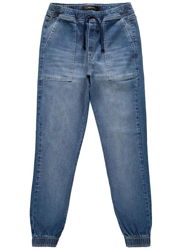 Malwee Kids - Calça Azul Jogger Jeans Menino