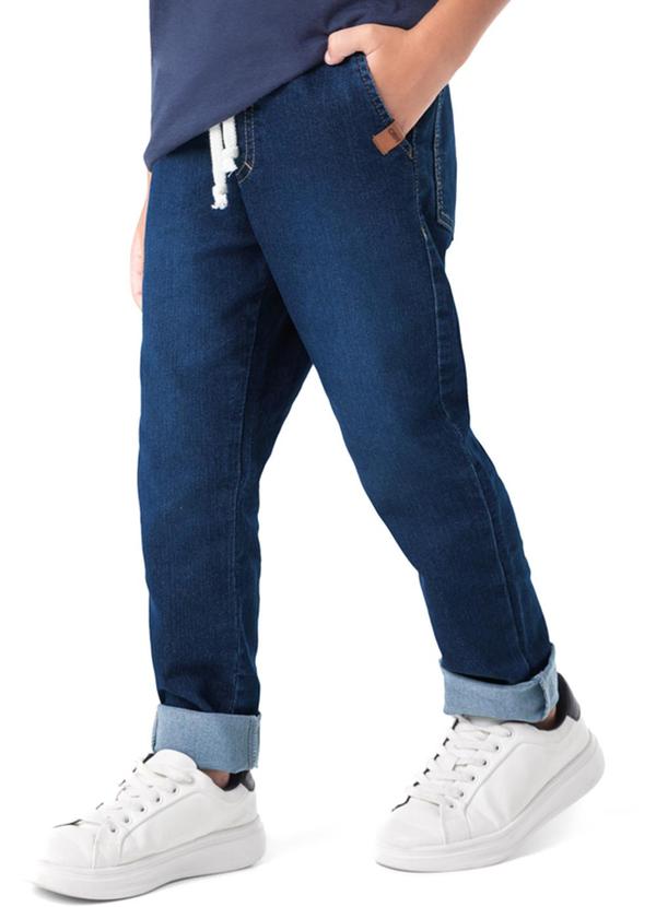 Carinhoso - Calça Azul Jogger Jeans Menino