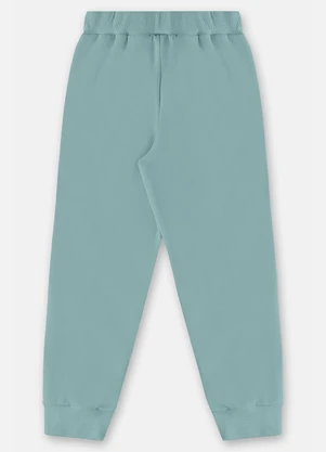 Up Baby - Calça Básica em Moletom Menino Azul - UP BABY