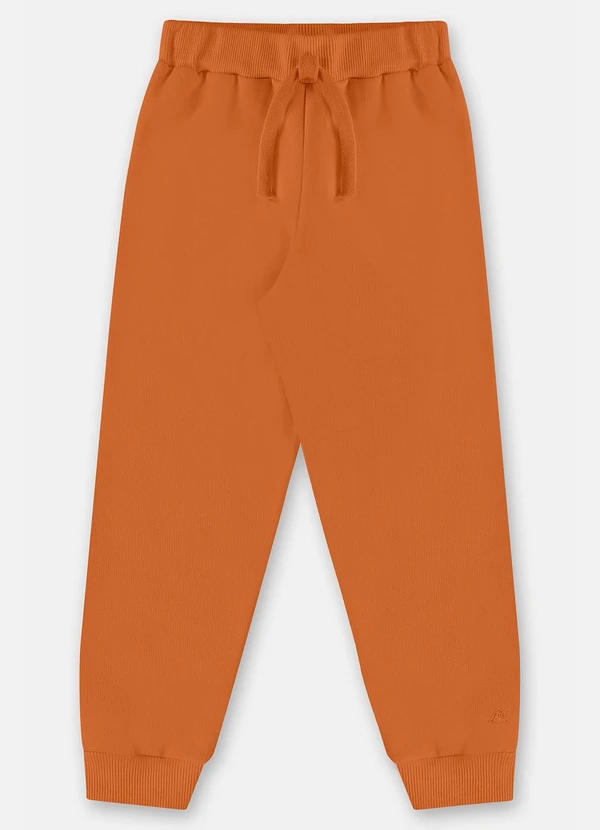 Up Baby - Calça Básica em Moletom Menino Laranja
