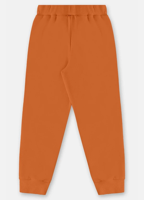 Up Baby - Calça Básica em Moletom Menino Laranja 2