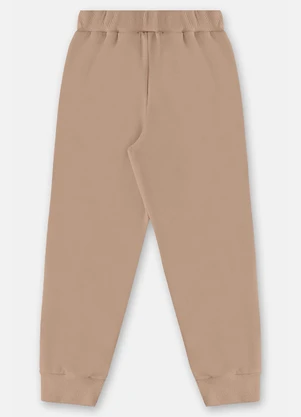 Up Baby - Calça Básica em Moletom Menino Marrom - UP BABY