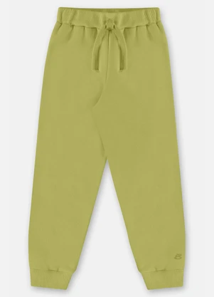 Up Baby - Calça Básica em Moletom Menino Verde - UP BABY