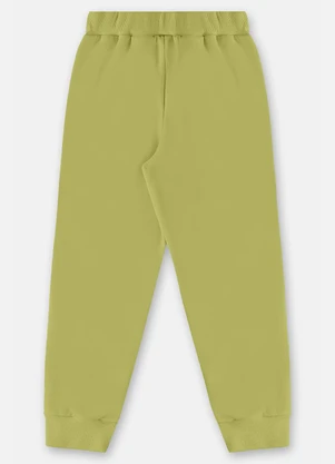 Up Baby - Calça Básica em Moletom Menino Verde - UP BABY