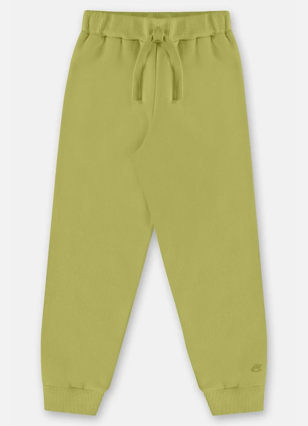 Up Baby - Calça Básica em Moletom Menino Verde