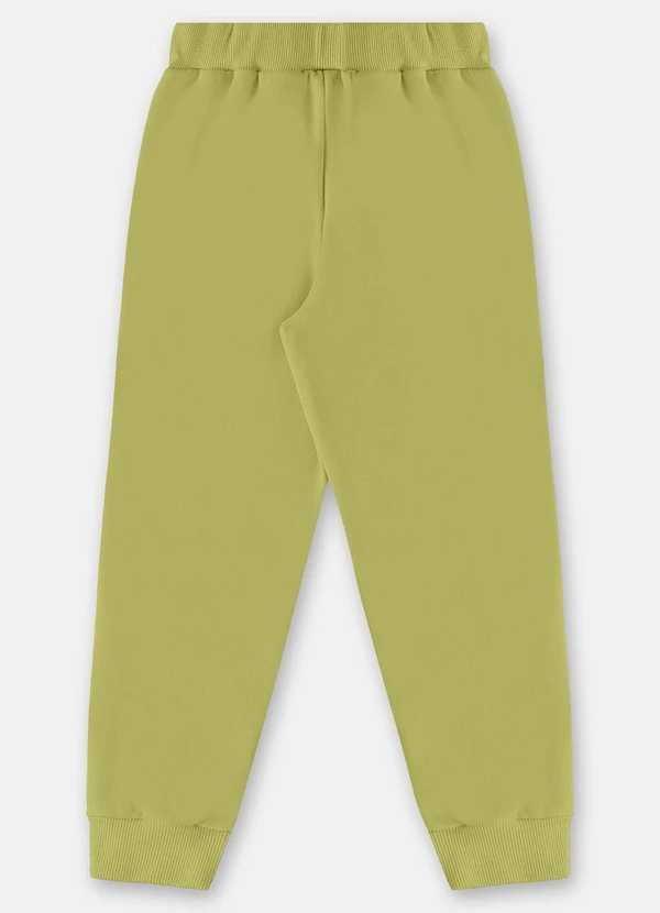 Up Baby - Calça Básica em Moletom Menino Verde 2