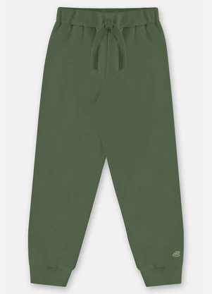 Up Baby - Calça Básica em Moletom Menino Verde - UP BABY
