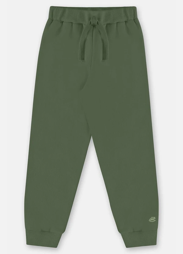 Up Baby - Calça Básica em Moletom Menino Verde