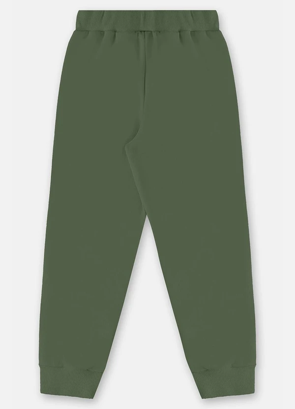 Up Baby - Calça Básica em Moletom Menino Verde 2