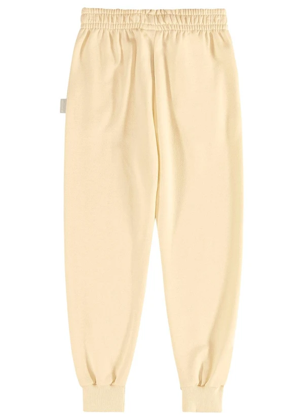 Quimby - Calça Básica Emoji Infantil Unissex Bege 4