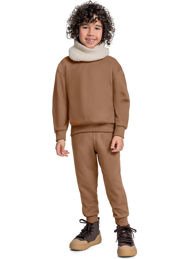 Quimby - Calça Básica para Menino Marrom 2