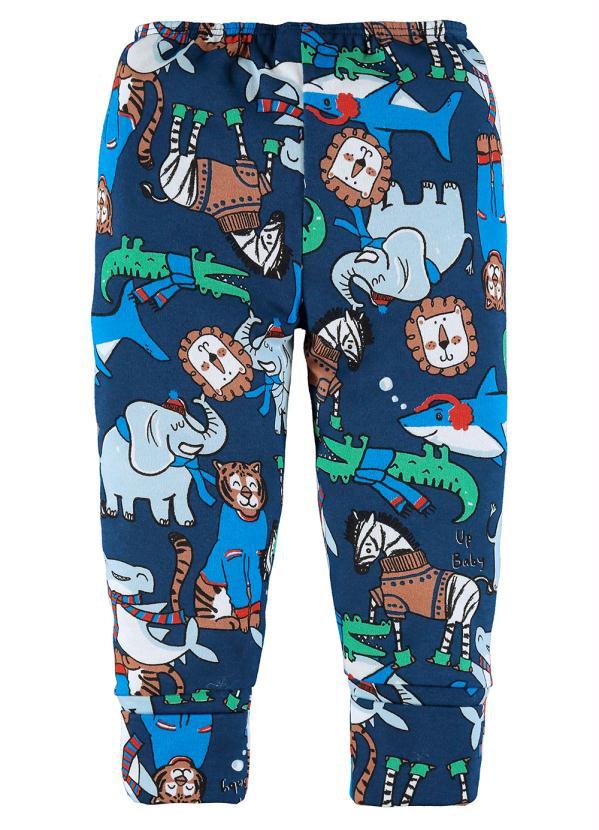 Up Baby - Calça Bebê em Suedine Azul 3