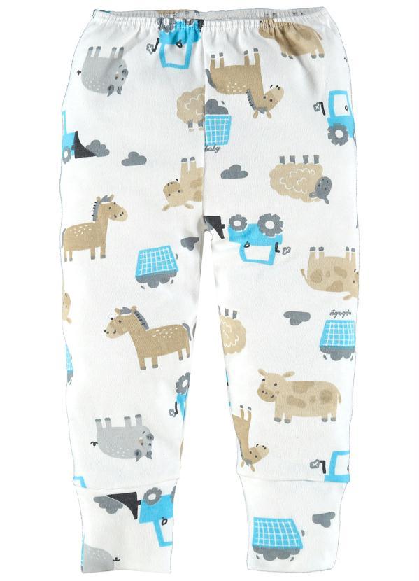 Up Baby - Calça Bebê em Suedine Branco 1