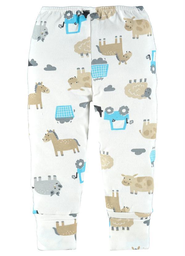 Up Baby - Calça Bebê em Suedine Branco 2