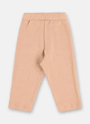 Up Baby - Calça Bebê Malha Alfaiataria Bege - UP BABY