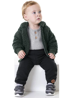 Marlan - Calça Bebê Menino Gorgurinho Baby Preto - MARLAN