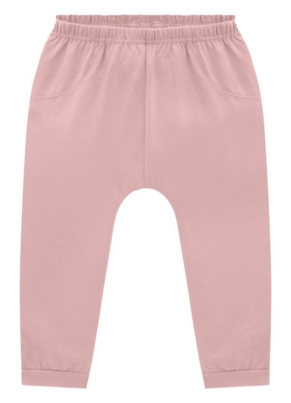Milon - Calça Bebê Unissex Básica Rosa
