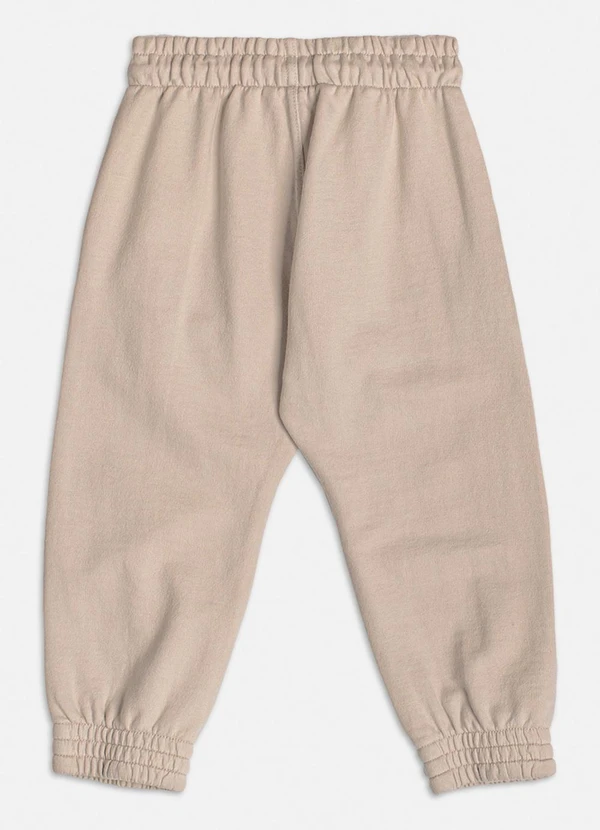 Youccie - Calça Bege de Sarja e Moletom Off White 5