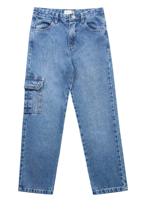 Fkn Play Denim - Calça Cargo Jeans Medio 4