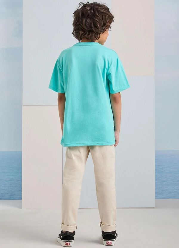 Youccie - Calça Casual de Sarja Bege com Cadarço Bege 4