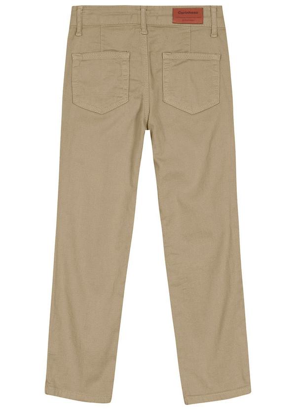 Carinhoso - Calça Chino em Sarja Menino Marrom 2