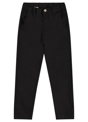 Carinhoso - Calça Chino em Sarja Menino Preto - CARINHOSO