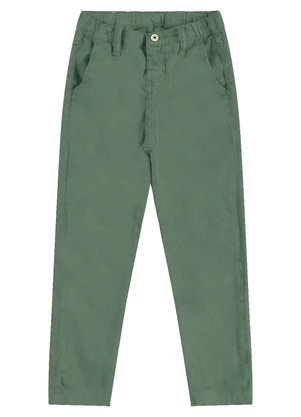 Carinhoso - Calça Chino em Sarja Menino Verde - CARINHOSO