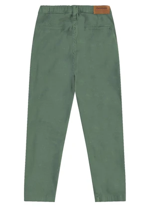 Carinhoso - Calça Chino em Sarja Menino Verde - CARINHOSO