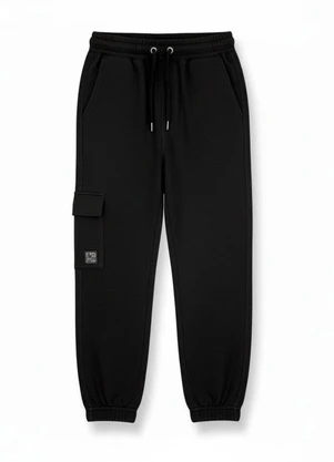 Ddk - Calça com Bolso e Cadarço Preto - DDK