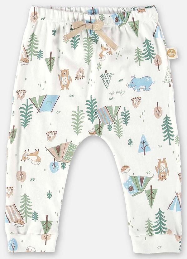Up Baby - Calça Comfy para Bebê Menino Off White