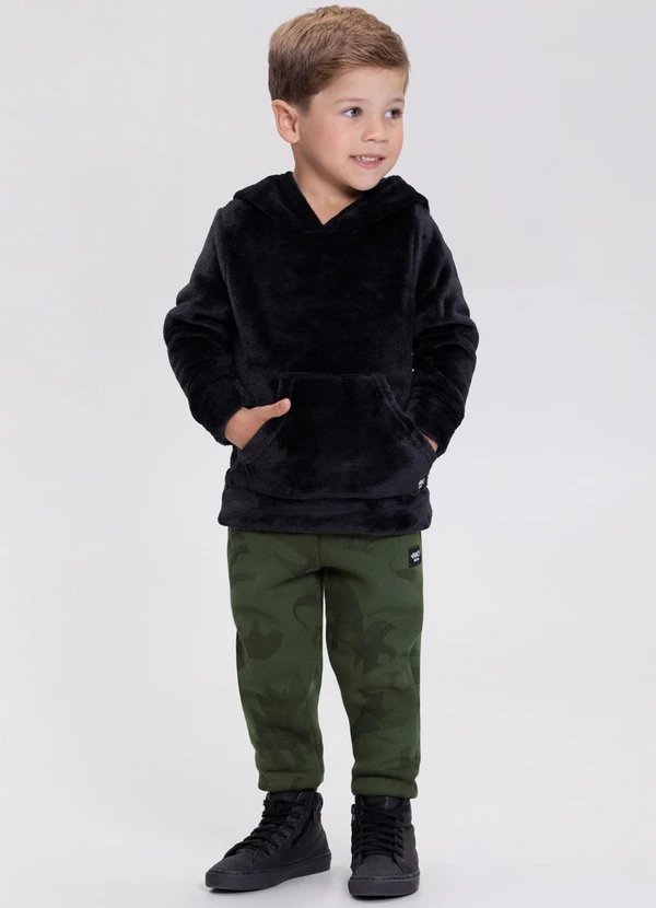 Alakazoo - Calça de Moletom Estampada com Bolsos Verde 2