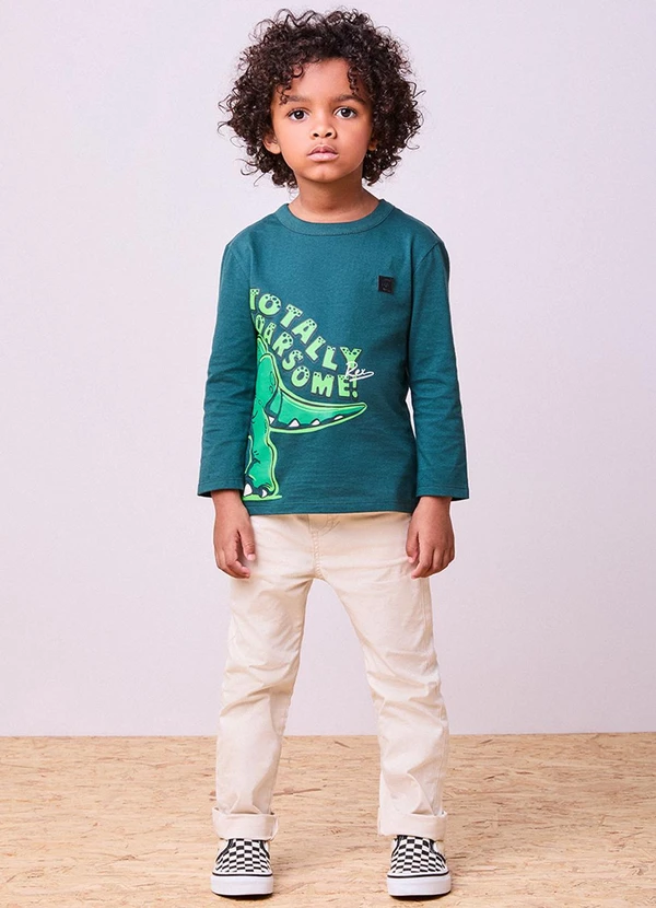 Youccie - Calça de Sarja Bege Bege 3