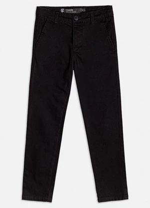 Youccie - Calça de Sarja Casual Preta Preto - YOUCCIE