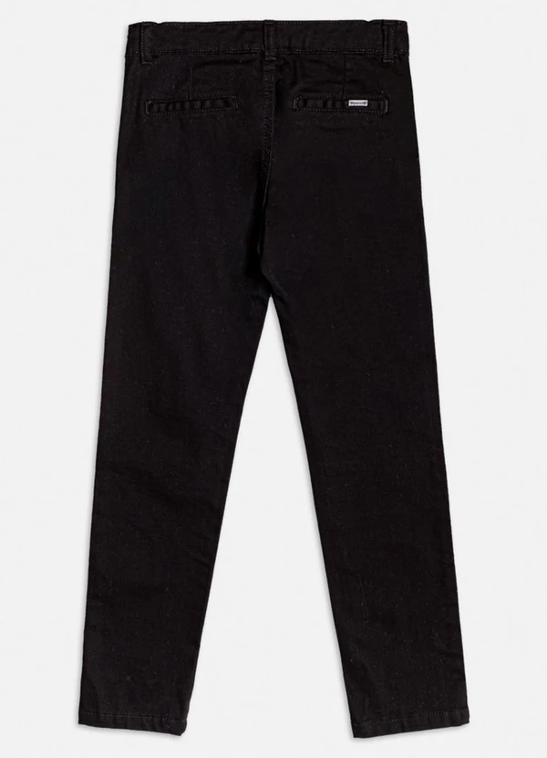 Youccie - Calça de Sarja Casual Preta Preto 2