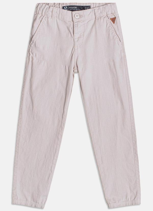 Youccie - Calça de Sarja Clara Off White
