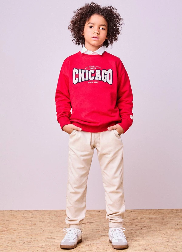 Youccie - Calça de Sarja Creme Branco 3