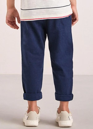 Youccie - Calça de Sarja Marinho Azul - YOUCCIE
