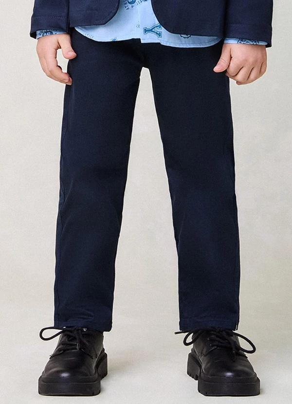 Youccie - Calça de Sarja Marinho Marinho