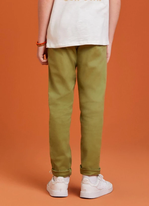Youccie - Calça de Sarja Verde Verde 2