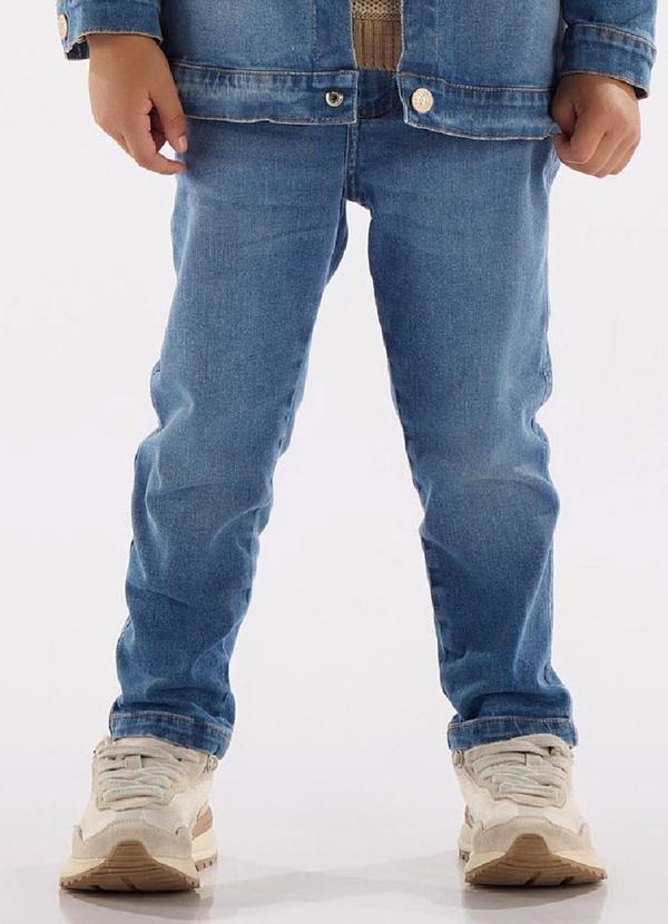 Up Baby - Calça em Jeans com Elastano Azul