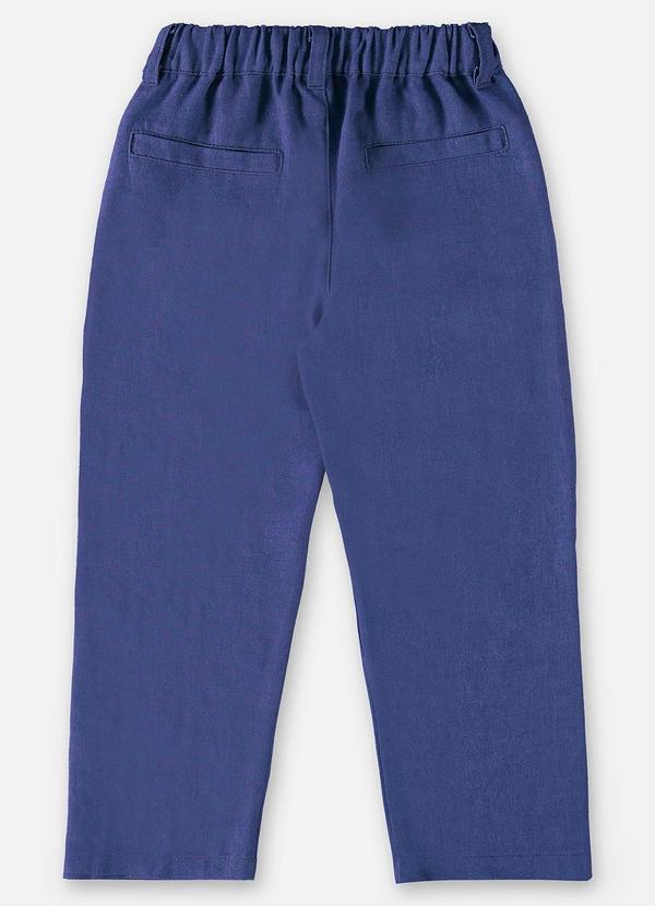 Up Baby - Calça em Linho Infantil para Meninos Azul 4
