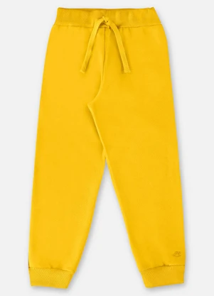 Up Baby - Calça em Moletom Infantil Menino Amarelo - UP BABY