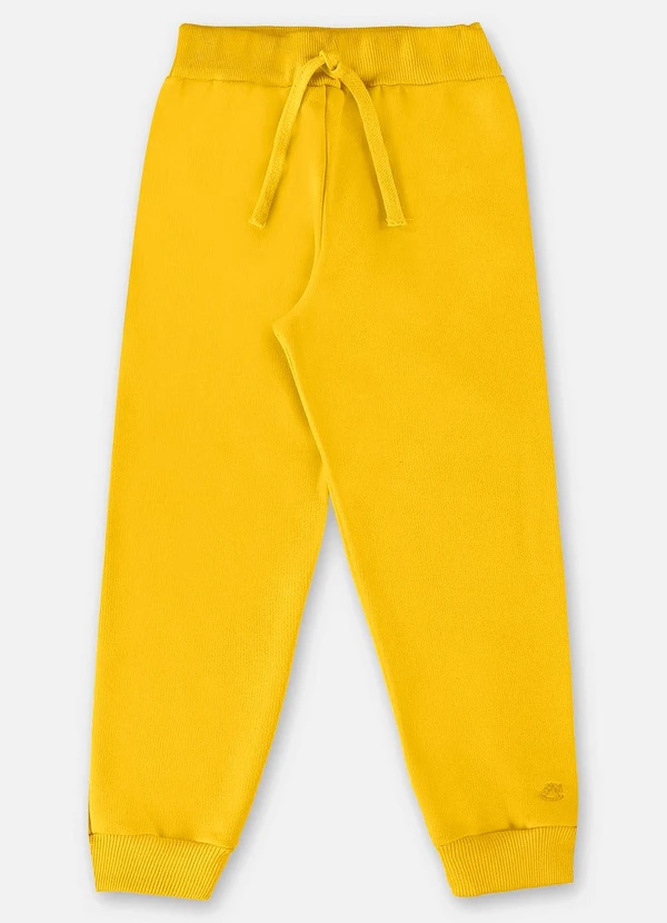 Up Baby - Calça em Moletom Infantil Menino Amarelo